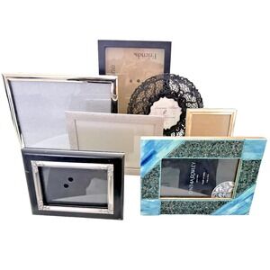LOT OF 7 WOOD/METAL PICTURE FRAMES (ASSORTED SIZES)